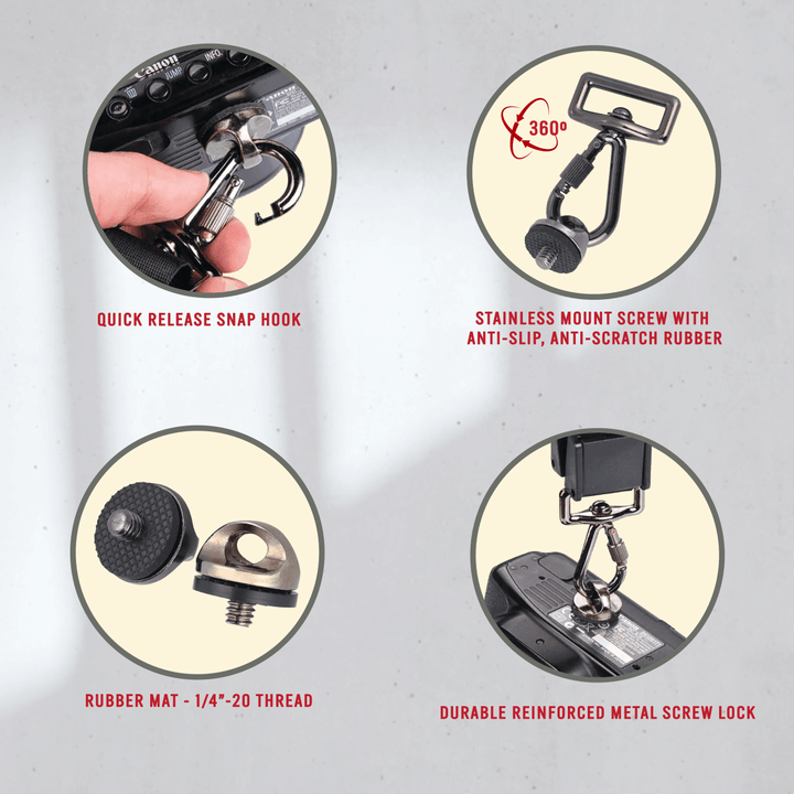 2-Pack Trek Outfit DSLR Camera Strap - Anti-Slip, Quick Release