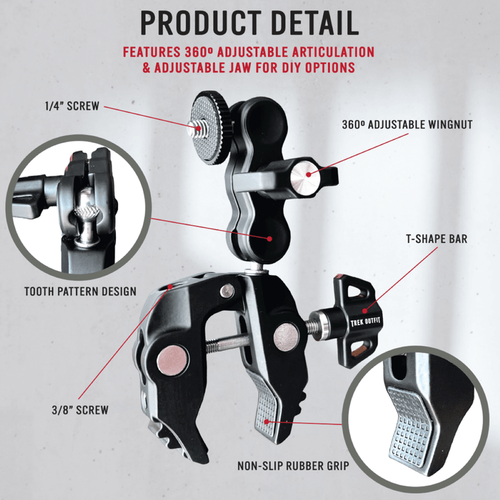 2-Pack Trek Outfit 360° Magic Arm & Super Clamp for Cameras