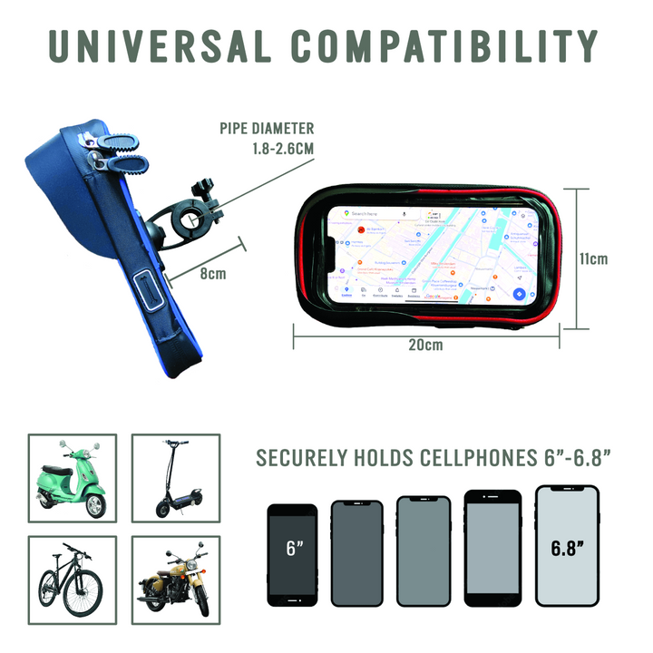 Trek Outfit Universal 6.0" Waterproof Bike Phone Holder & Storage Bag
