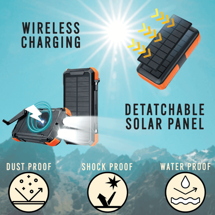Trek Outfit Solar Power Bank - 45800mAh with Wireless Charging